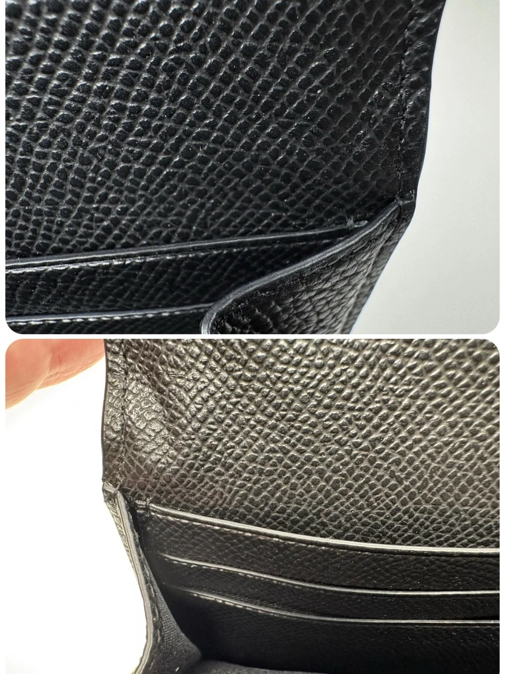 Coach Black Enamel Studded Full-Sized Leather Wallet